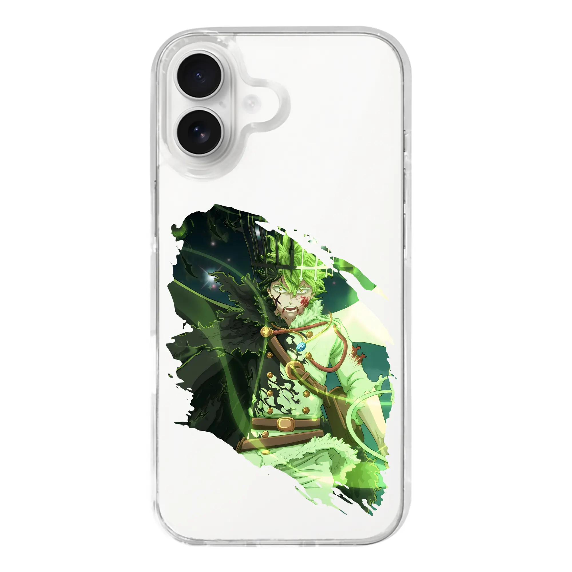 ブラッククローバー グッズ ユノ・グリンベリオール - iPhone 17シリーズ 透明スマホケース – 薄型・耐衝撃・精密フィット保護カバー